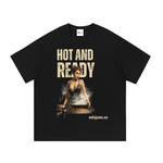 Essential Cotton T-Shirt - Hot & Ready - Black Dress Pinup