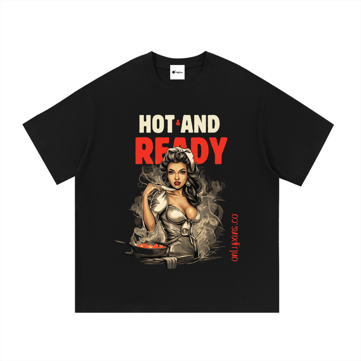 Essential Cotton T-Shirt - Hot & Ready - Pinup Waitress