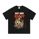 Essential Cotton T-Shirt - Hot & Ready - Pinup Waitress