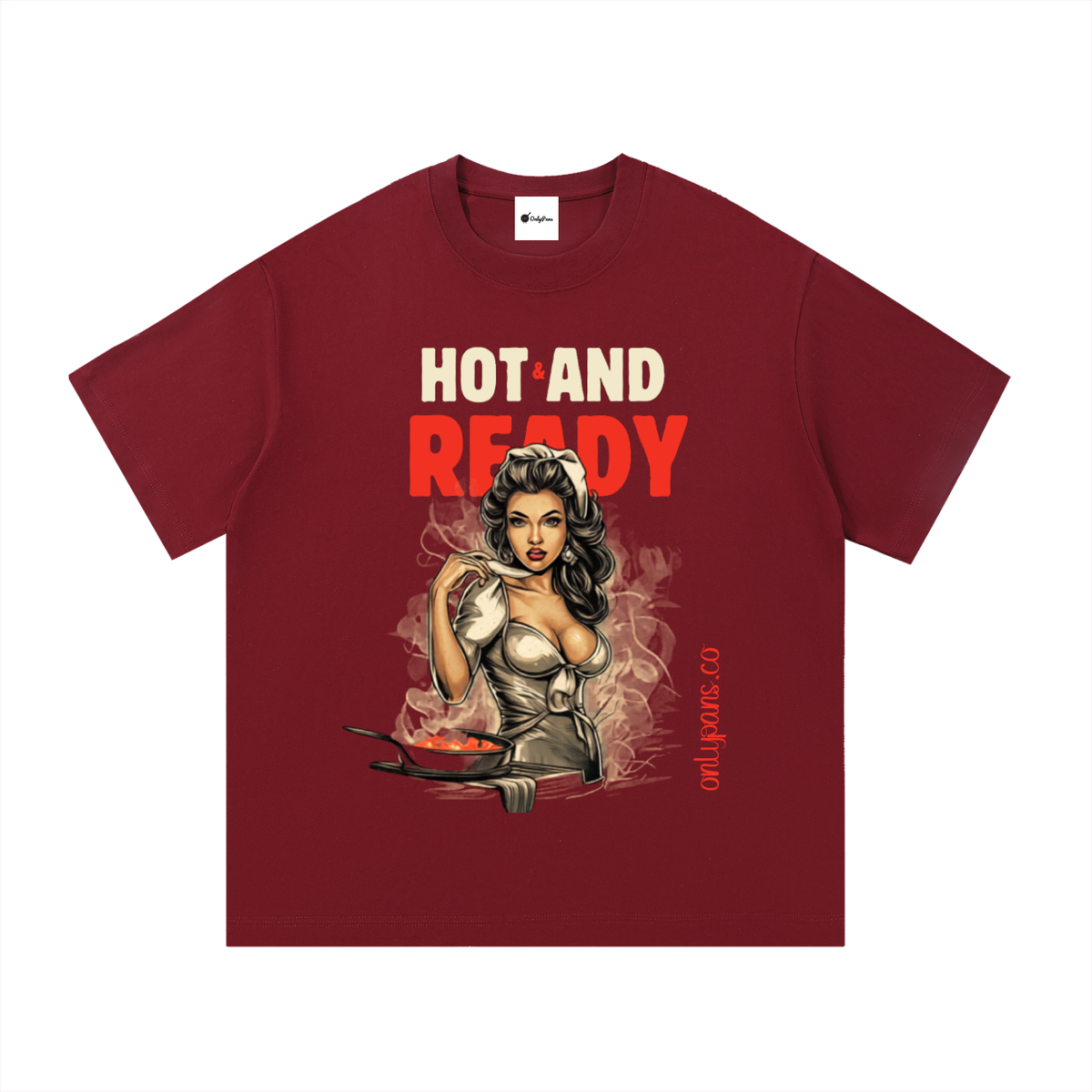 Essential Cotton T-Shirt - Hot & Ready - Pinup Waitress