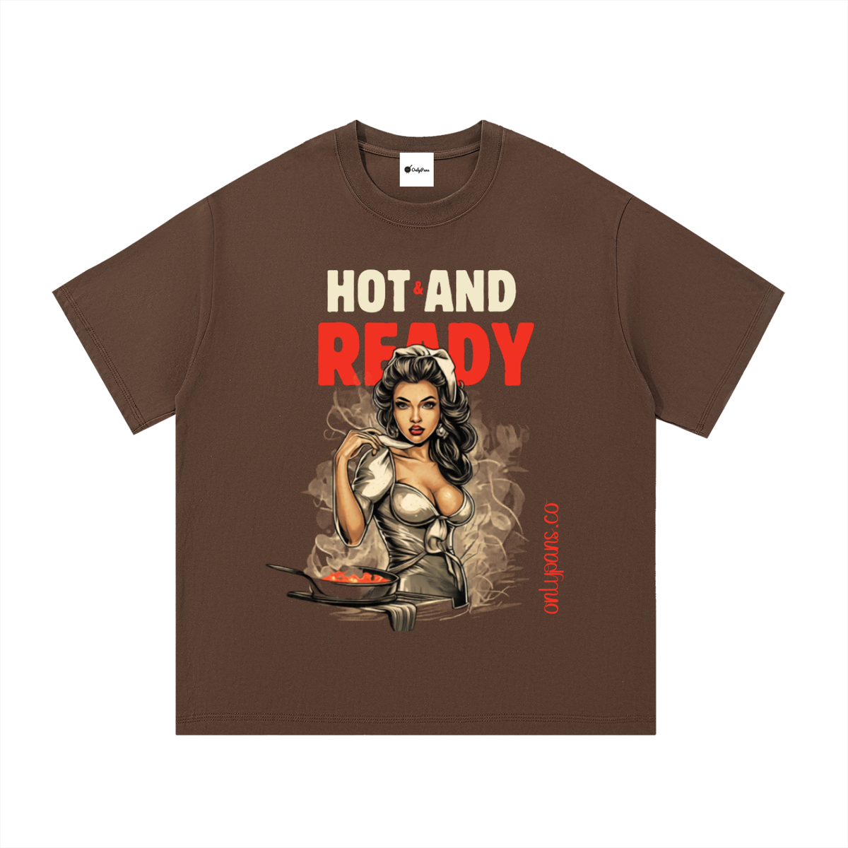 Essential Cotton T-Shirt - Hot & Ready - Pinup Waitress
