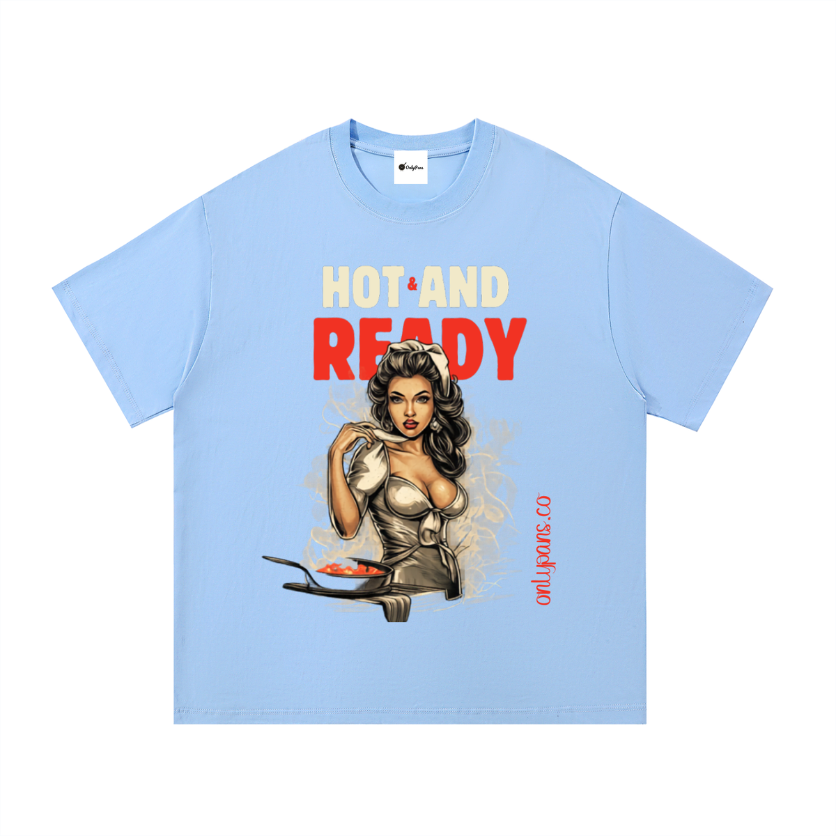 Essential Cotton T-Shirt - Hot & Ready - Pinup Waitress