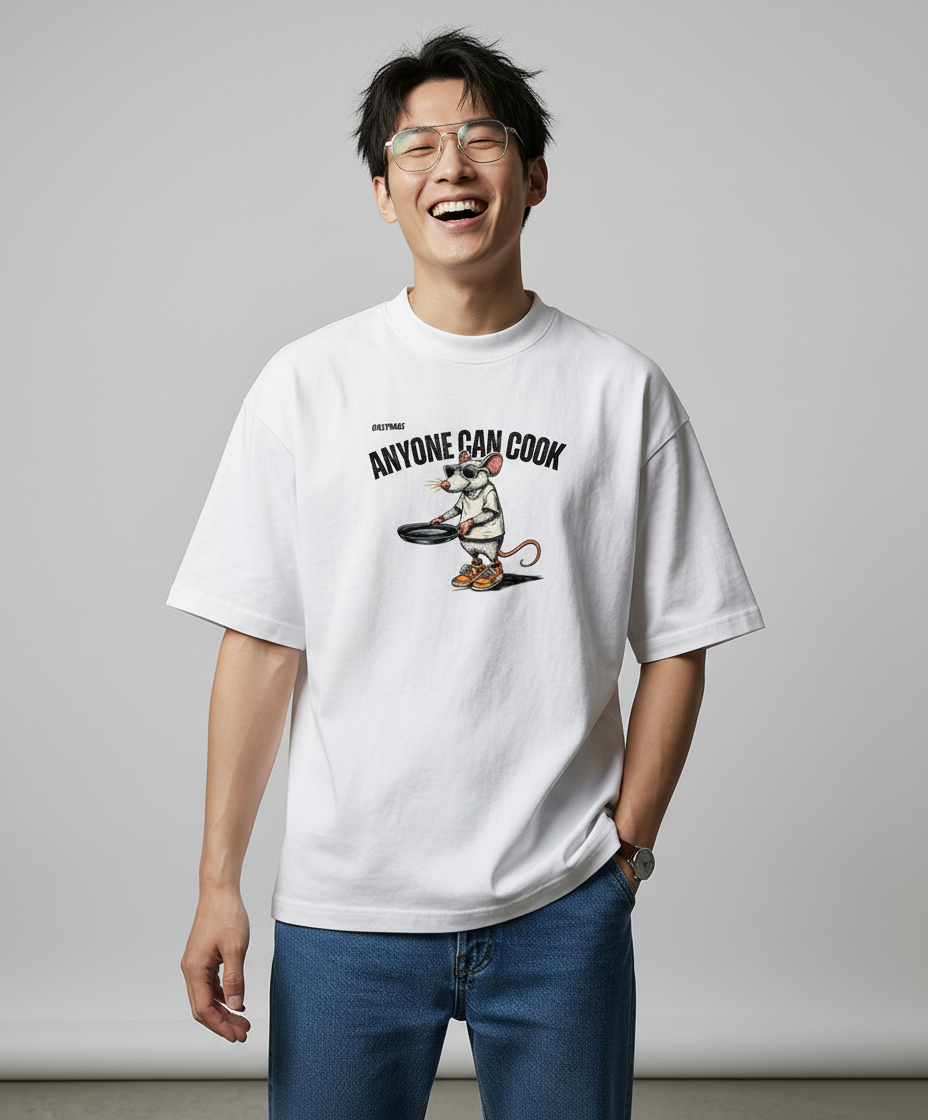 Essential Cotton T-Shirt - Anyone Can Cook - Cool Rat