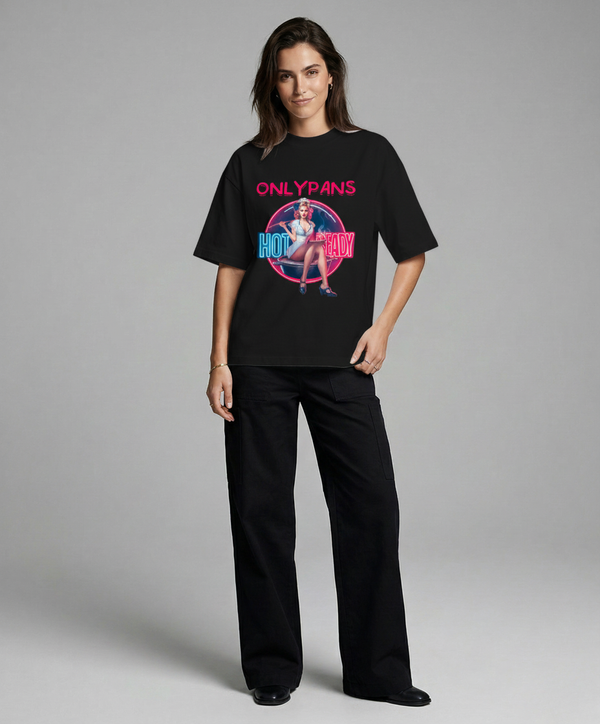 Essential Cotton T-Shirt - Hot & Ready - Neon Pinup