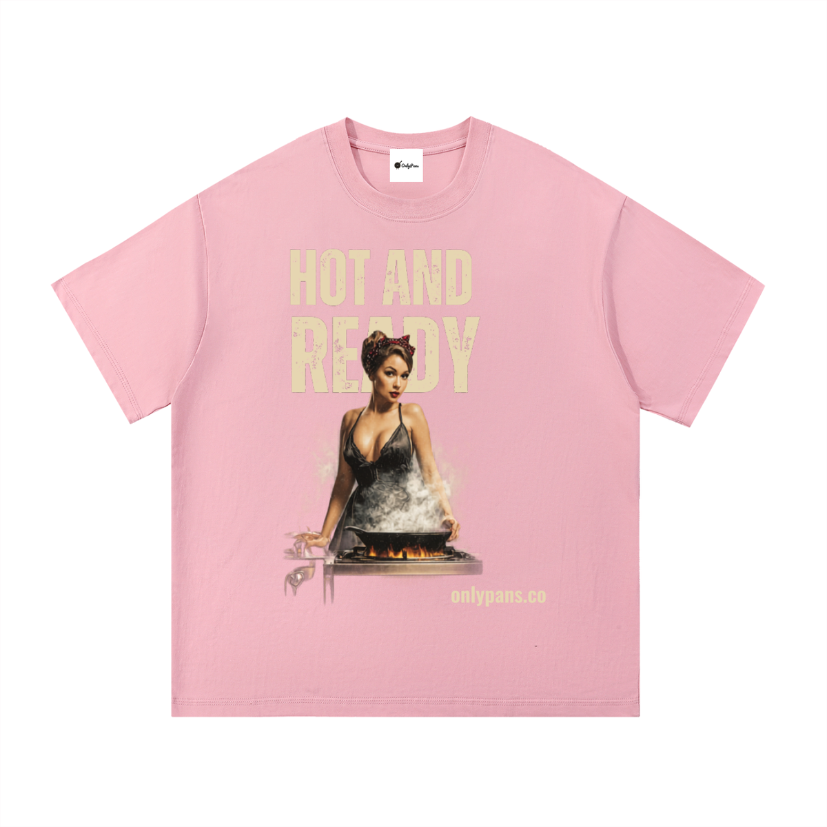 Essential Cotton T-Shirt - Hot & Ready - Black Dress Pinup