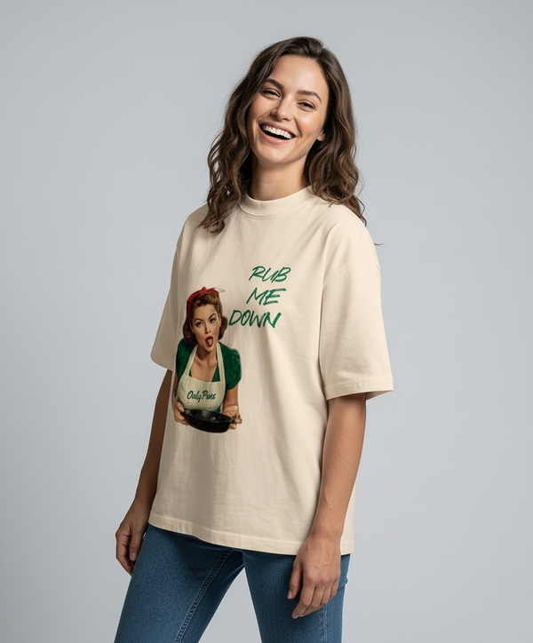 Essential Cotton T-Shirt - Rub Me Down - Green Apron