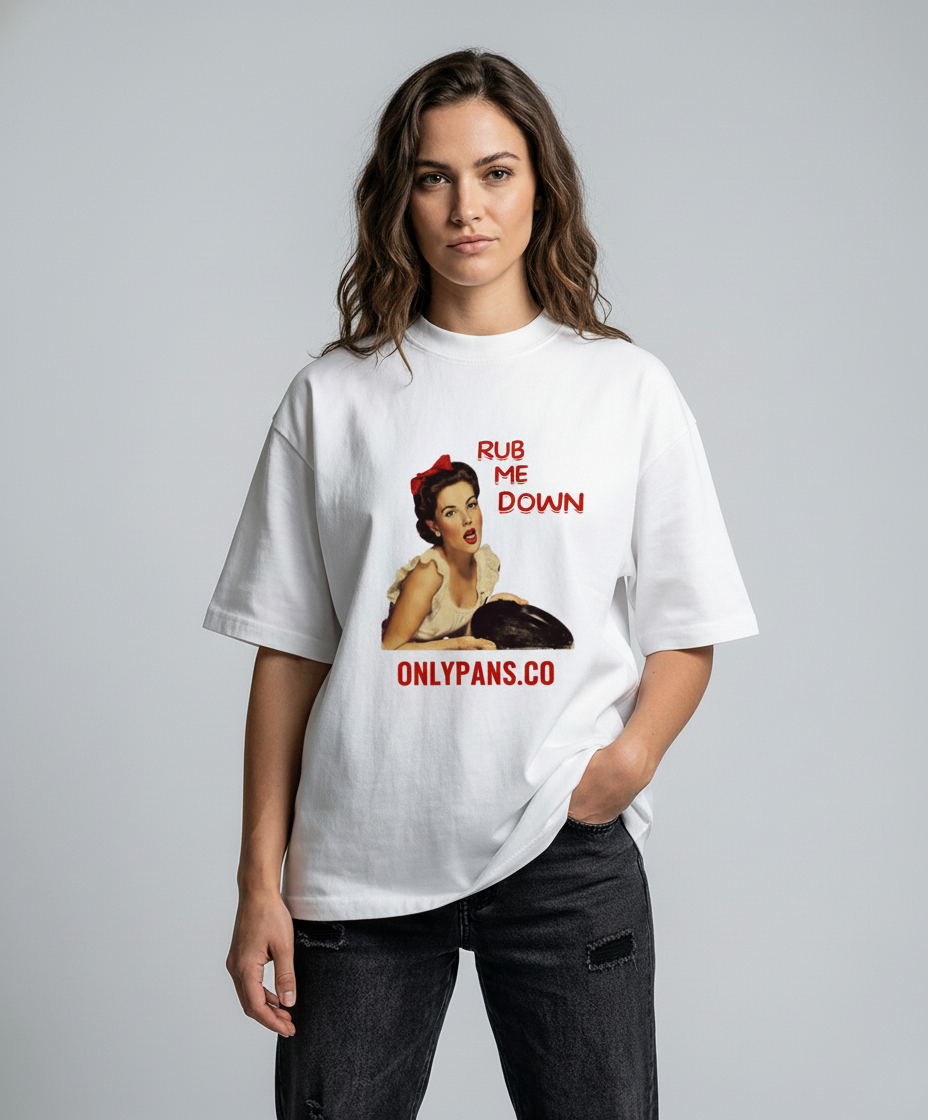 Essential Cotton T-Shirt - Rub Me Down - Red Bow Pinup