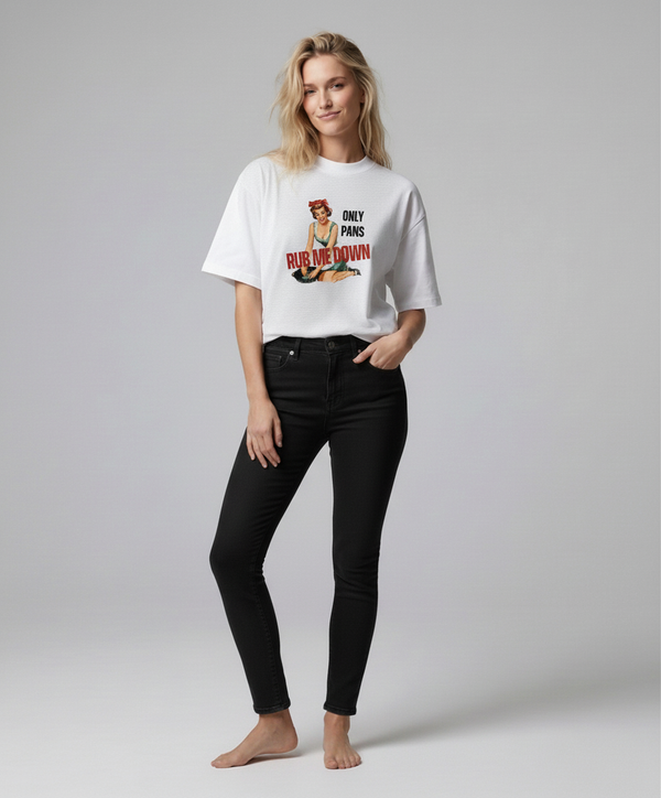 Essential Cotton T-Shirt - Rub Me Down - Pinup Sponge